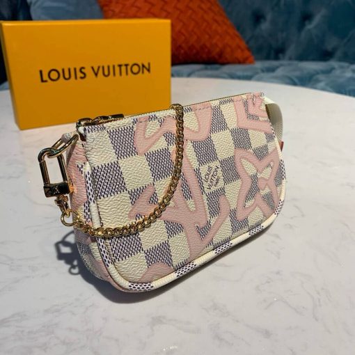 Louis Vuitton Damier Azur Canvas Mini Pochette Accessoires N60051 - Image 3