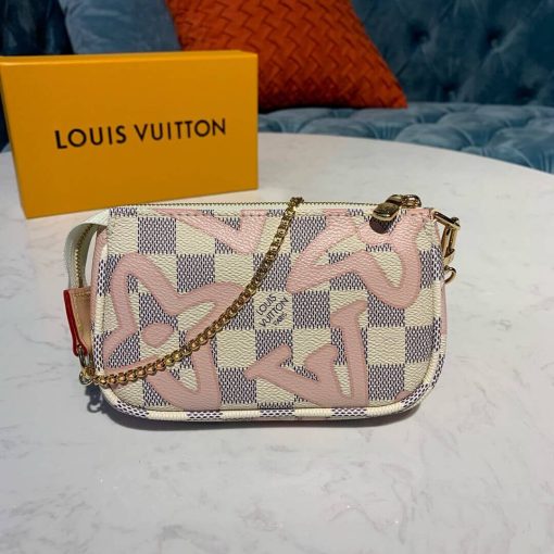 Louis Vuitton Damier Azur Canvas Mini Pochette Accessoires N60051 - Image 4