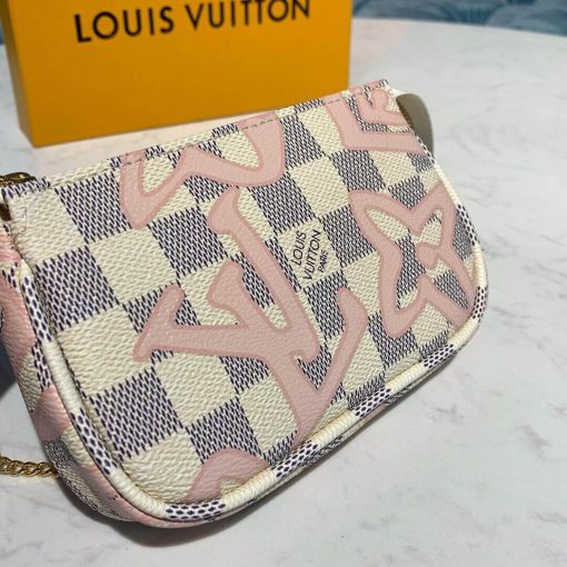 Louis Vuitton Damier Azur Canvas Mini Pochette Accessoires N60051 - Image 5