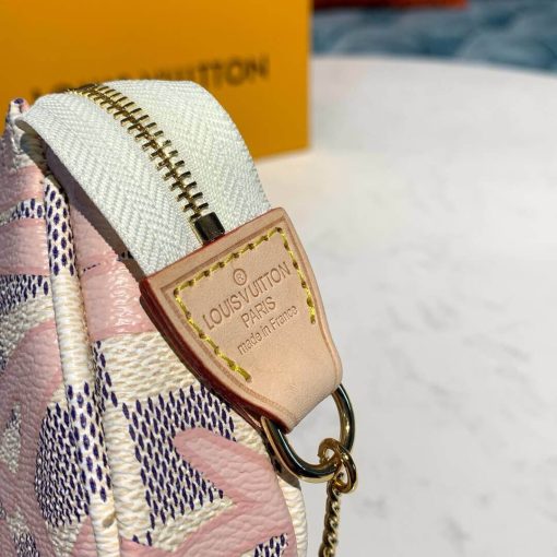 Louis Vuitton Damier Azur Canvas Mini Pochette Accessoires N60051 - Image 7
