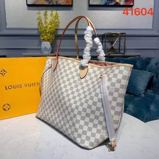 Louis Vuitton Damier Azur Canvas Neverfull GM N41604 Pink - Image 3