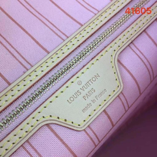 Louis Vuitton Damier Azur Canvas Neverfull MM N41605 Pink - Image 7