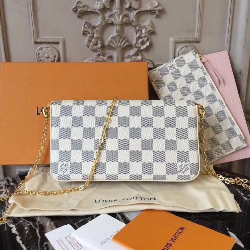 Louis Vuitton Damier Azur Canvas Pochette Felicie N63106 - Image 4