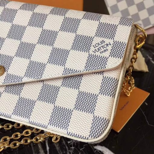 Louis Vuitton Damier Azur Canvas Pochette Felicie N63106 - Image 5