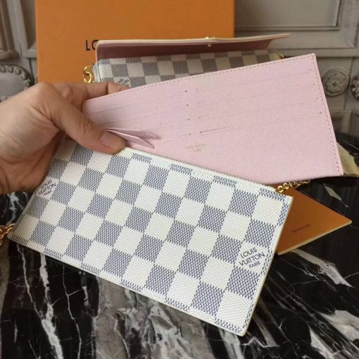Louis Vuitton Damier Azur Canvas Pochette Felicie N63106 - Image 8