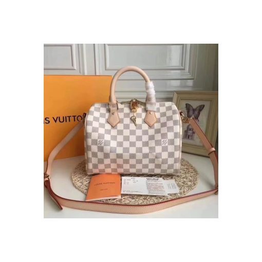 Louis Vuitton Damier Azur Canvas Speedy Bandouliere 25 N41374 - Image 2
