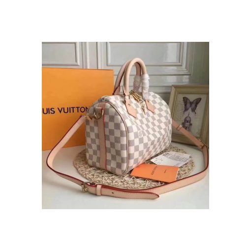 Louis Vuitton Damier Azur Canvas Speedy Bandouliere 25 N41374 - Image 3