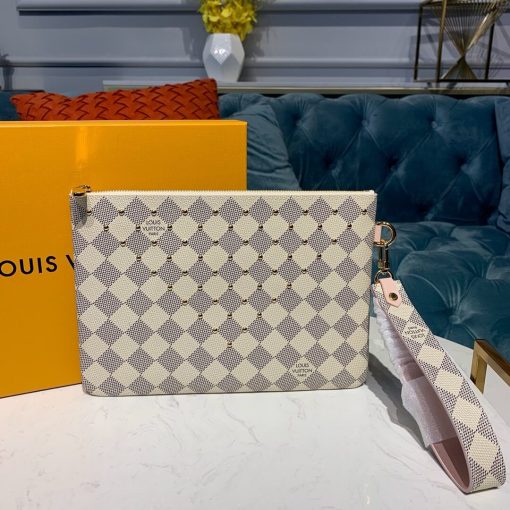 Louis Vuitton Damier Azur Canvas Zipped Pochette  N67500 - Image 2