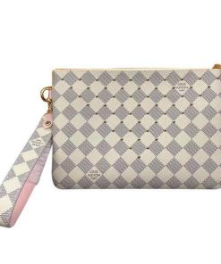 Louis Vuitton Damier Azur Canvas Zipped Pochette  N67500