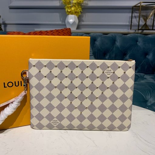 Louis Vuitton Damier Azur Canvas Zipped Pochette  N67500 - Image 4