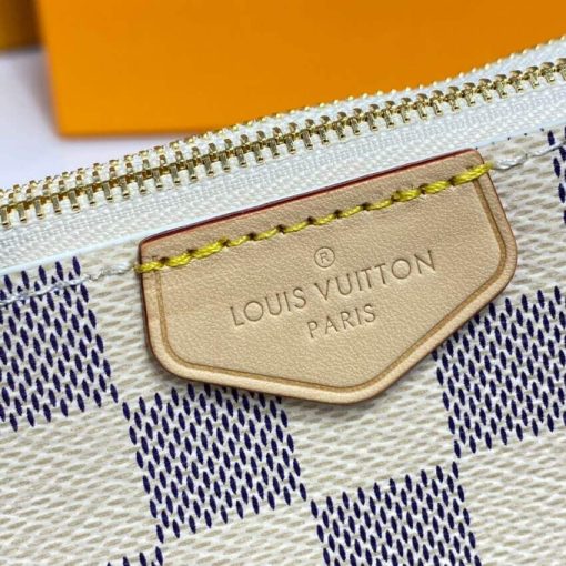 Louis Vuitton Damier Azur Double Zip Pochette N60460 - Image 8