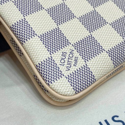 Louis Vuitton Damier Azur Double Zip Pochette N60460 - Image 9