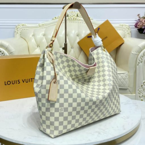 Louis Vuitton Damier Azur Graceful MM N42232 N42233 Pink - Image 4