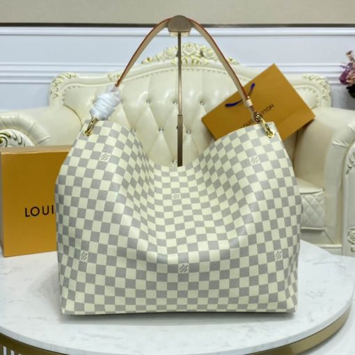 Louis Vuitton Damier Azur Graceful MM N42232 N42233 Pink - Image 5