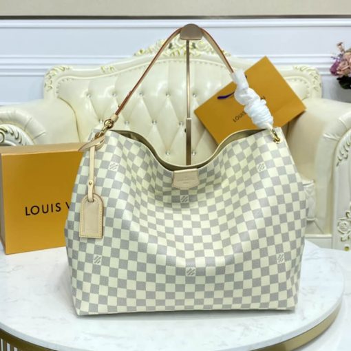 Louis Vuitton Damier Azur Graceful MM N42232 N42233 Beige - Image 3