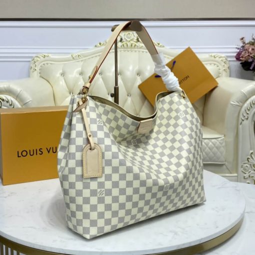 Louis Vuitton Damier Azur Graceful MM N42232 N42233 Beige - Image 4