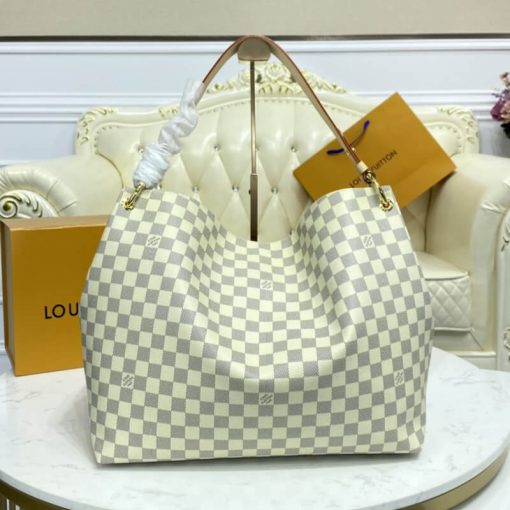 Louis Vuitton Damier Azur Graceful MM N42232 N42233 Beige - Image 5