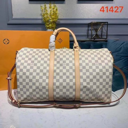Louis Vuitton Damier Azur Keepall Bandouliere 50 N41427 - Image 4