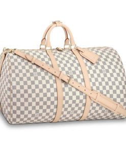 Louis Vuitton Damier Azur Keepall Bandouliere 55 N41429