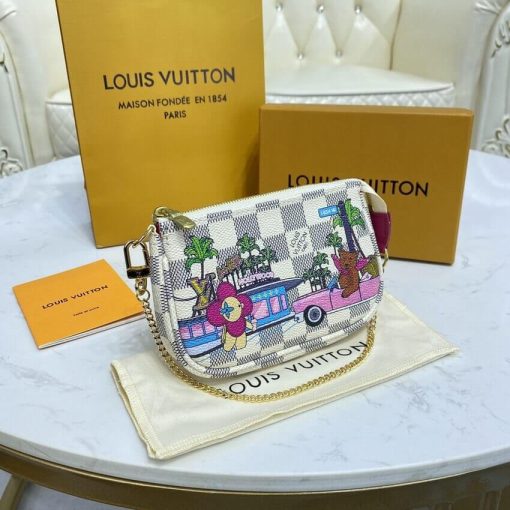 Louis Vuitton Damier Azur Mini Pochette Accessoires N60487 - Image 5