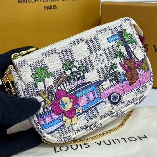 Louis Vuitton Damier Azur Mini Pochette Accessoires N60487 - Image 8