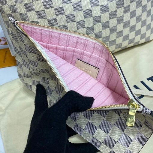 Louis Vuitton Damier Azur Neverfull MM N45295 Pink - Image 11