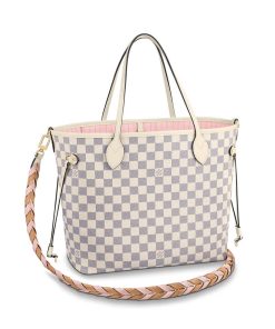 Louis Vuitton Damier Azur Neverfull MM N45295 Pink