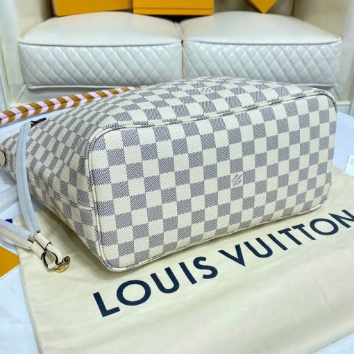 Louis Vuitton Damier Azur Neverfull MM N45295 Pink - Image 6