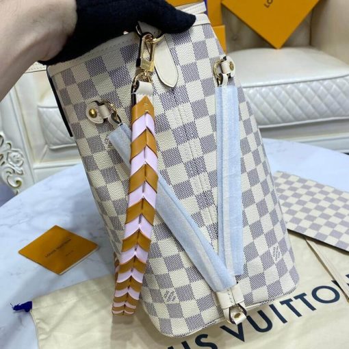 Louis Vuitton Damier Azur Neverfull MM N45295 Pink - Image 7