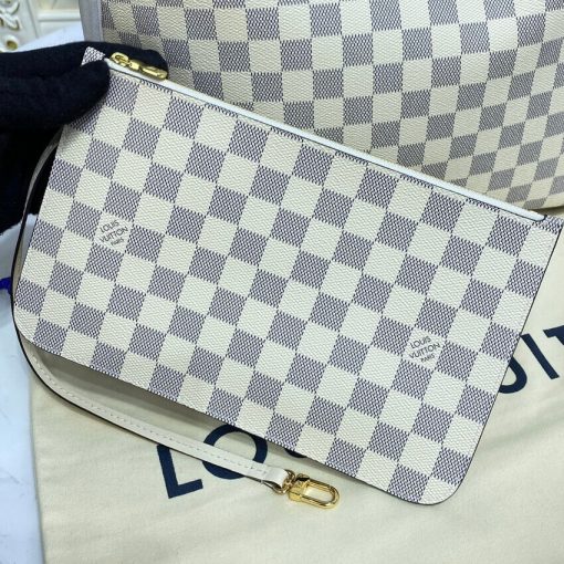 Louis Vuitton Damier Azur Neverfull MM N45295 Pink - Image 8