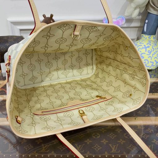 Louis Vuitton Damier Azur Neverfull MM with Nautical Print N40471 - Image 12