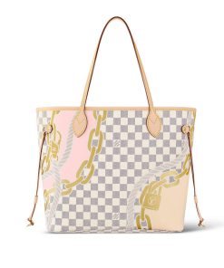 Louis Vuitton Damier Azur Neverfull MM with Nautical Print N40471