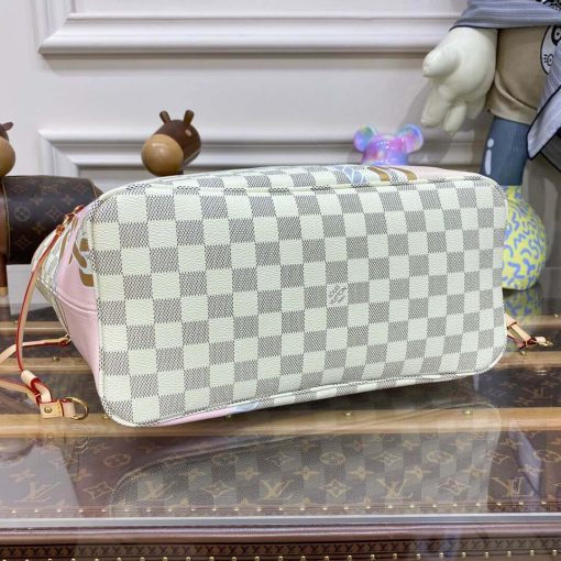 Louis Vuitton Damier Azur Neverfull MM with Nautical Print N40471 - Image 7