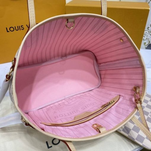 Louis Vuitton Damier Azur Neverfull PM N41362 Pink - Image 10