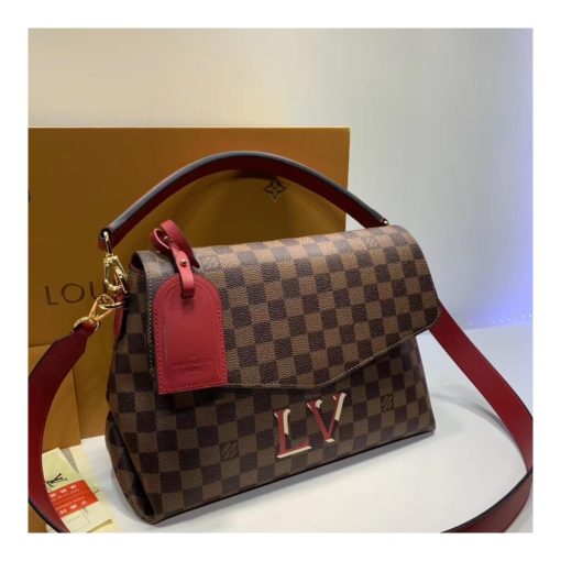 Louis Vuitton Damier Ebene Canvas Beaubourg MM N40176 Red - Image 3