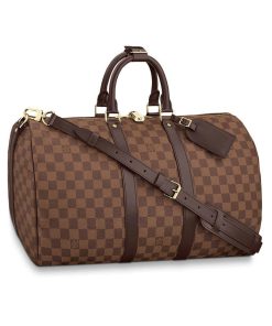 Louis Vuitton Damier Ebene Canvas Keepall Bandouliere 45 N41428