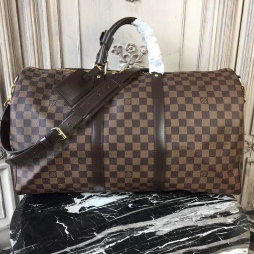 Louis Vuitton Damier Ebene Canvas Keepall Bandouliere  50 N41427 - Image 2
