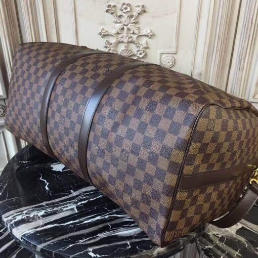 Louis Vuitton Damier Ebene Canvas Keepall Bandouliere  50 N41427 - Image 9