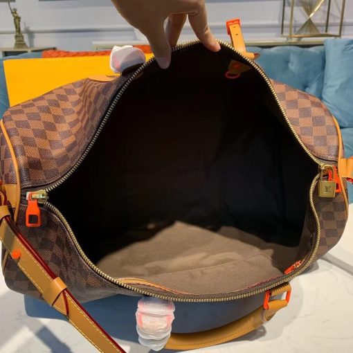 Louis Vuitton Damier Ebene Canvas Keepall Bandouliere 50 N44478 - Image 8