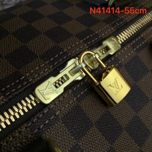 Louis Vuitton Damier Ebene Canvas Keepall Bandouliere 55  N41414 - Image 5