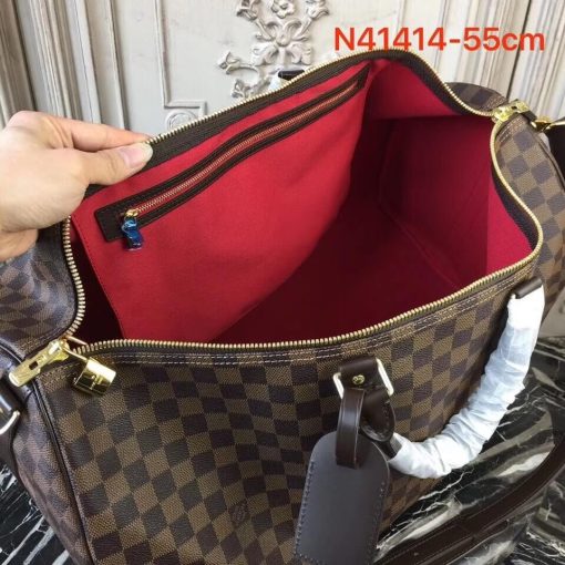 Louis Vuitton Damier Ebene Canvas Keepall Bandouliere 55  N41414 - Image 8