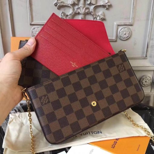 Louis Vuitton Damier Ebene Canvas Pochette Felicie N63032 - Image 7