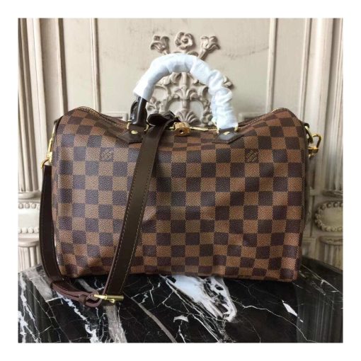 Louis Vuitton Damier Ebene Canvas Speedy Bandouliere 35 N41366 - Image 2