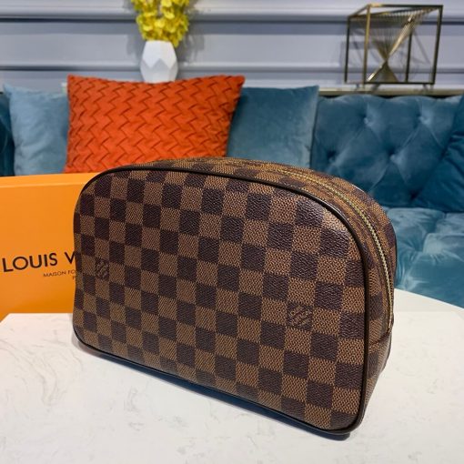 Louis Vuitton Damier Ebene Canvas Toiletry Bag 25 N47624 - Image 4