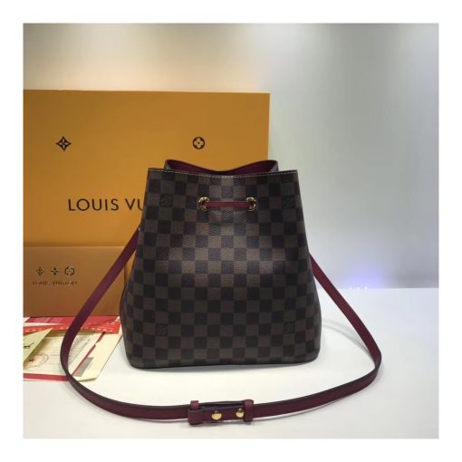 Louis Vuitton Damier Ebene NeoNoe N40213 Burgundy - Image 7