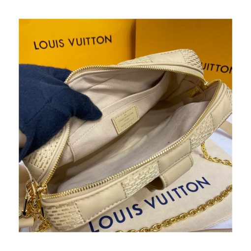 Louis Vuitton Damier Quilt Lambskin Troca MM M59111 M59114 Beige - Image 14