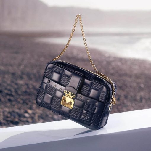 Louis Vuitton Damier Quilt Lambskin Troca MM M59111 M59114 Black - Image 2