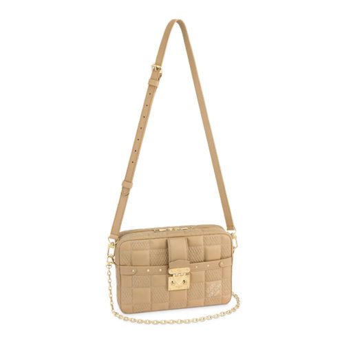 Louis Vuitton Damier Quilt Lambskin Troca MM M59111 M59114 Beige