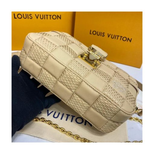 Louis Vuitton Damier Quilt Lambskin Troca MM M59111 M59114 Beige - Image 7