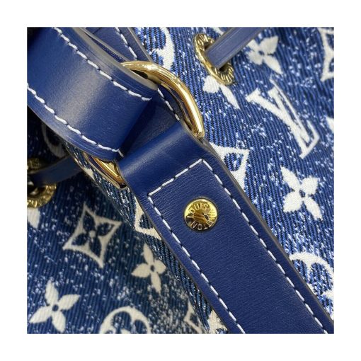 Louis Vuitton Denim Jacquard Textil Petit Noe M59606 - Image 11